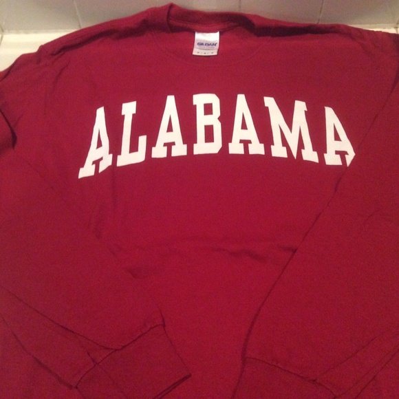 Gildan Tops - ALABAMA CRIMSON TIDE Red Medium L/S NCAA T Shirt